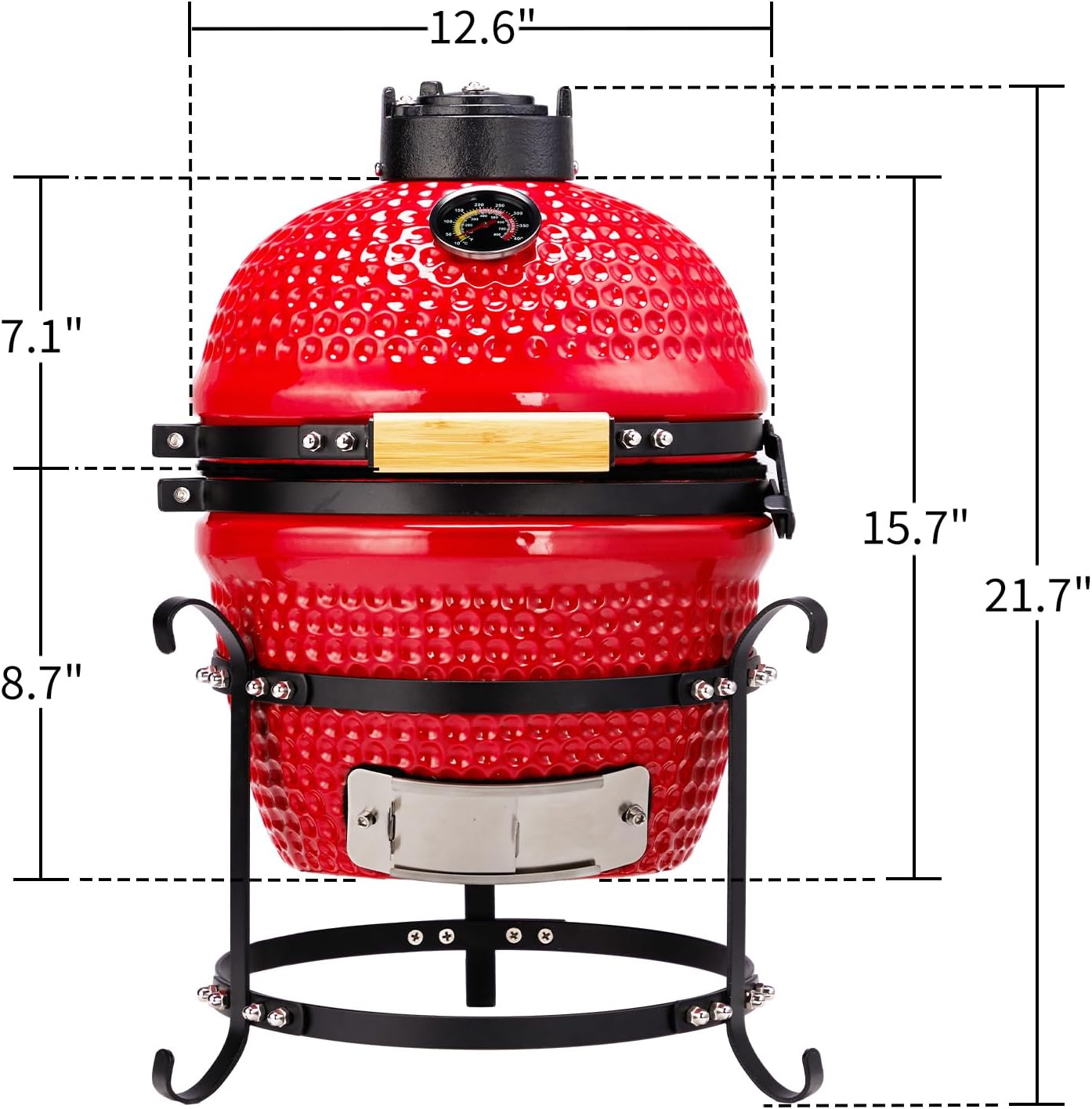 13" Portable Kamado Charcoal Grill