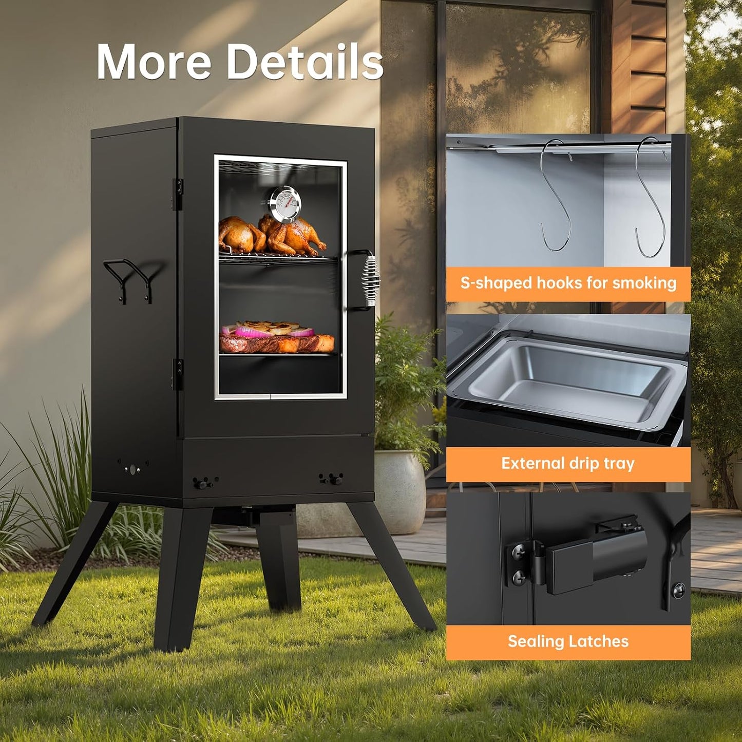 30" Electric Vertical BBQ Smoker
