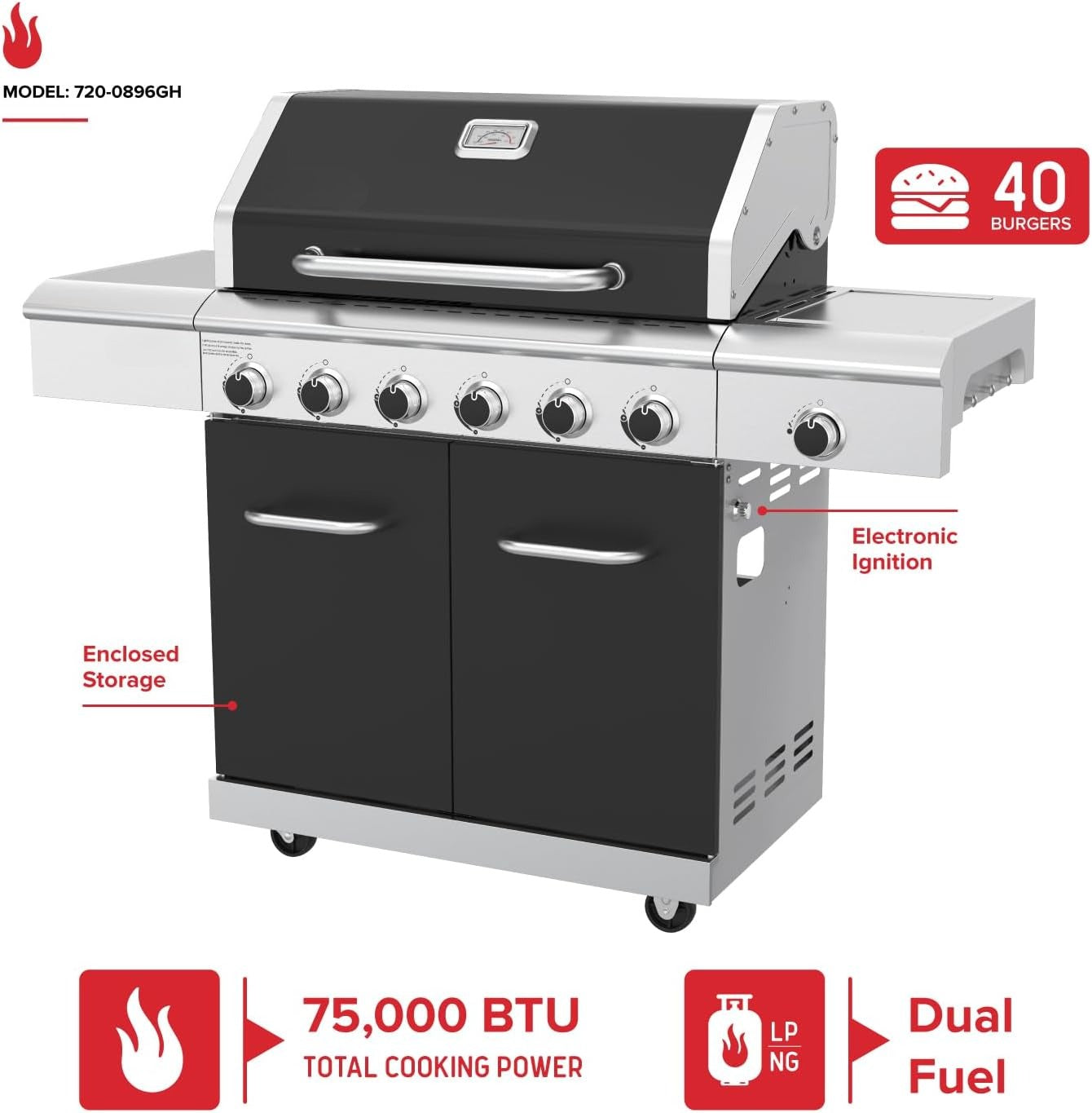 Deluxe 6-Burner Gas Grill