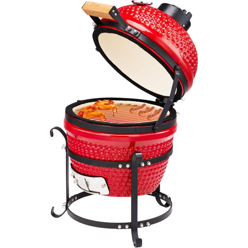 13" Portable Kamado Grill, Red