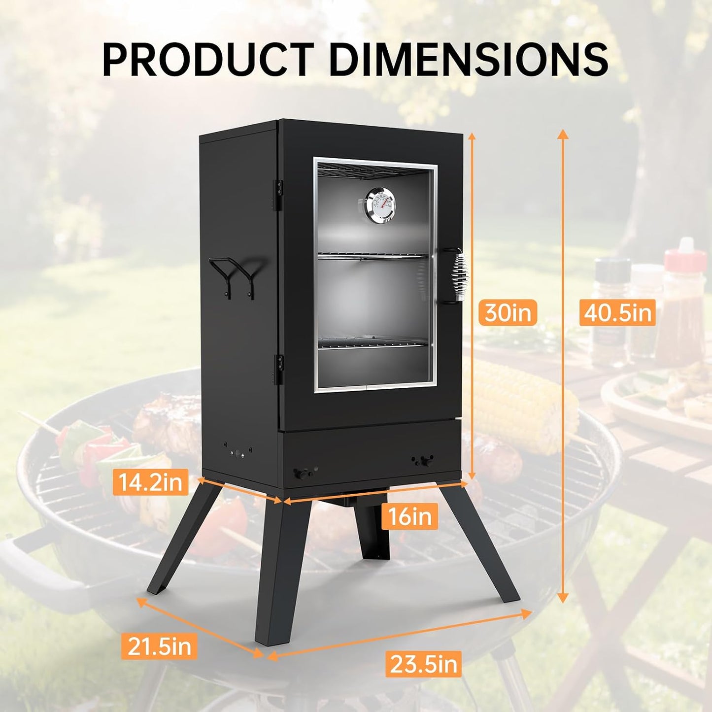 30" Electric Vertical BBQ Smoker