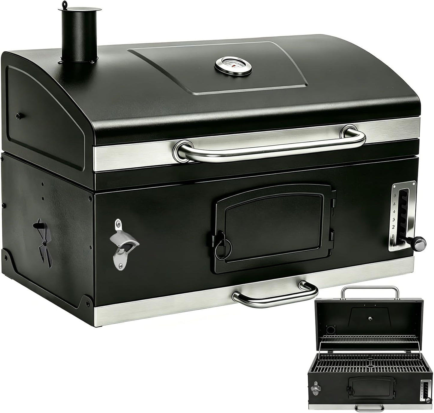 Large Built In Charcoal BBQ Grill
