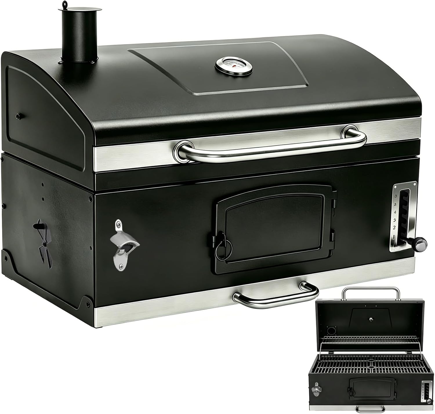 Large Built In Charcoal BBQ Grill