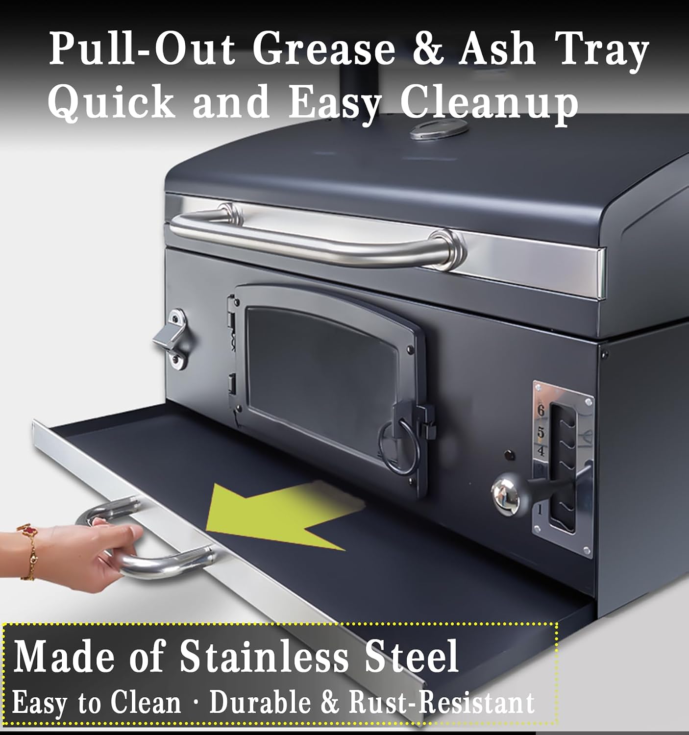 Large Built-In Charcoal Barrel Grill