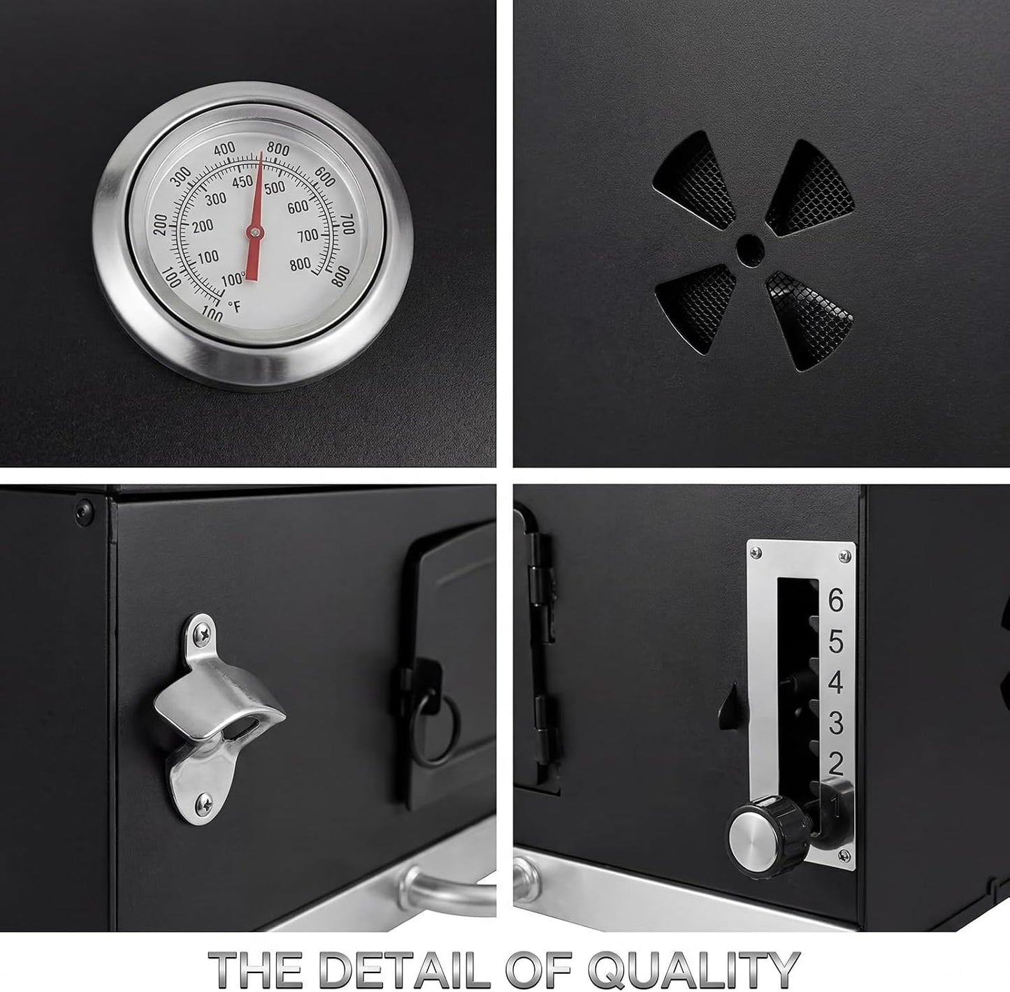 Large Built-In Charcoal Barrel Grill