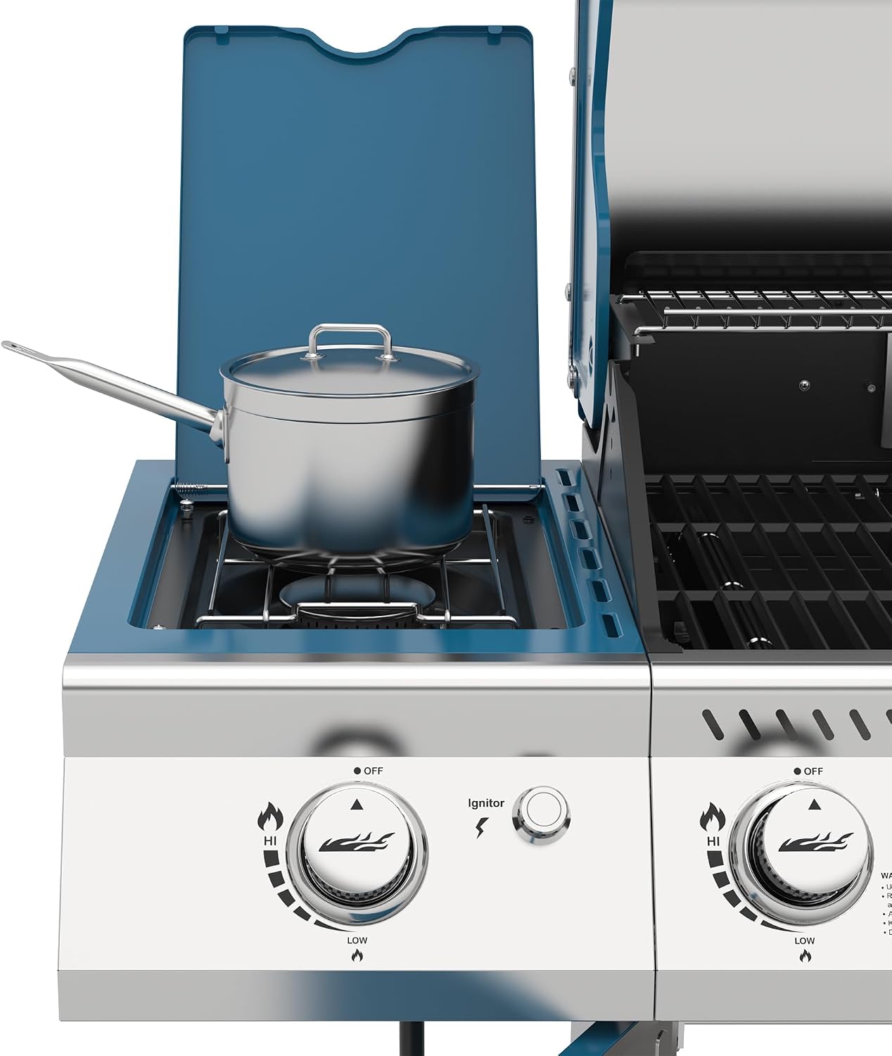 5-Burner Gas Grill, Blue