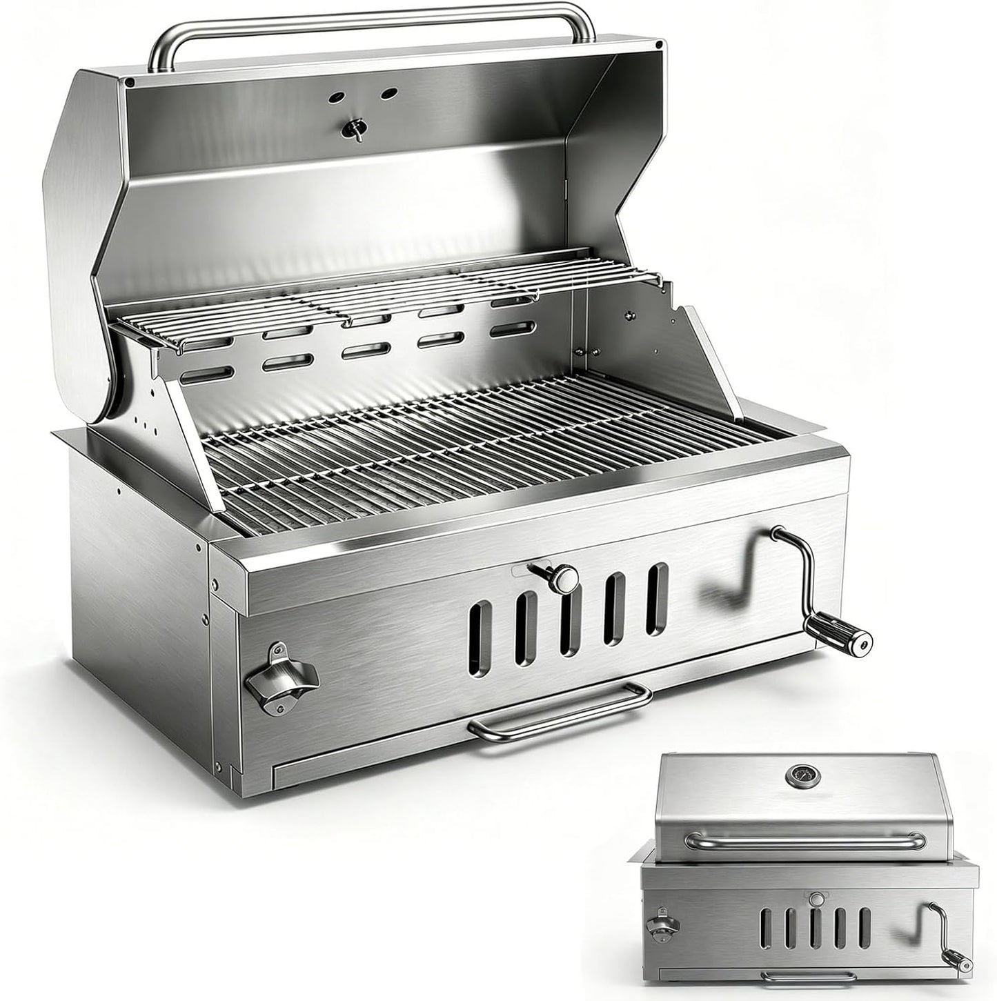 28 In Built In Charcoal BBQ Grill