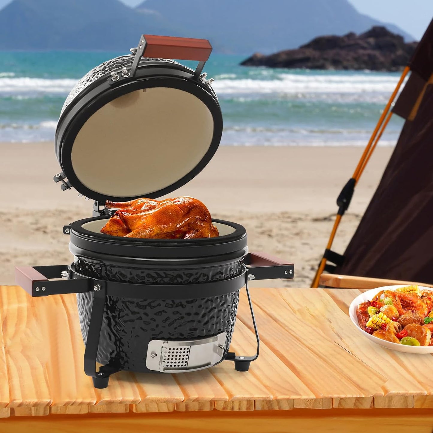 12.6" Ceramic Kamado Charcoal Grill