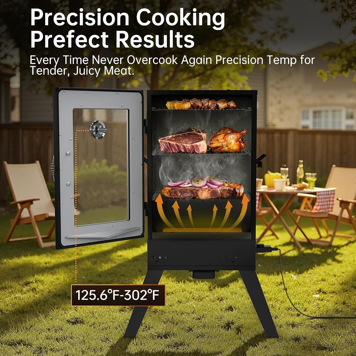 30" Electric Vertical BBQ Smoker