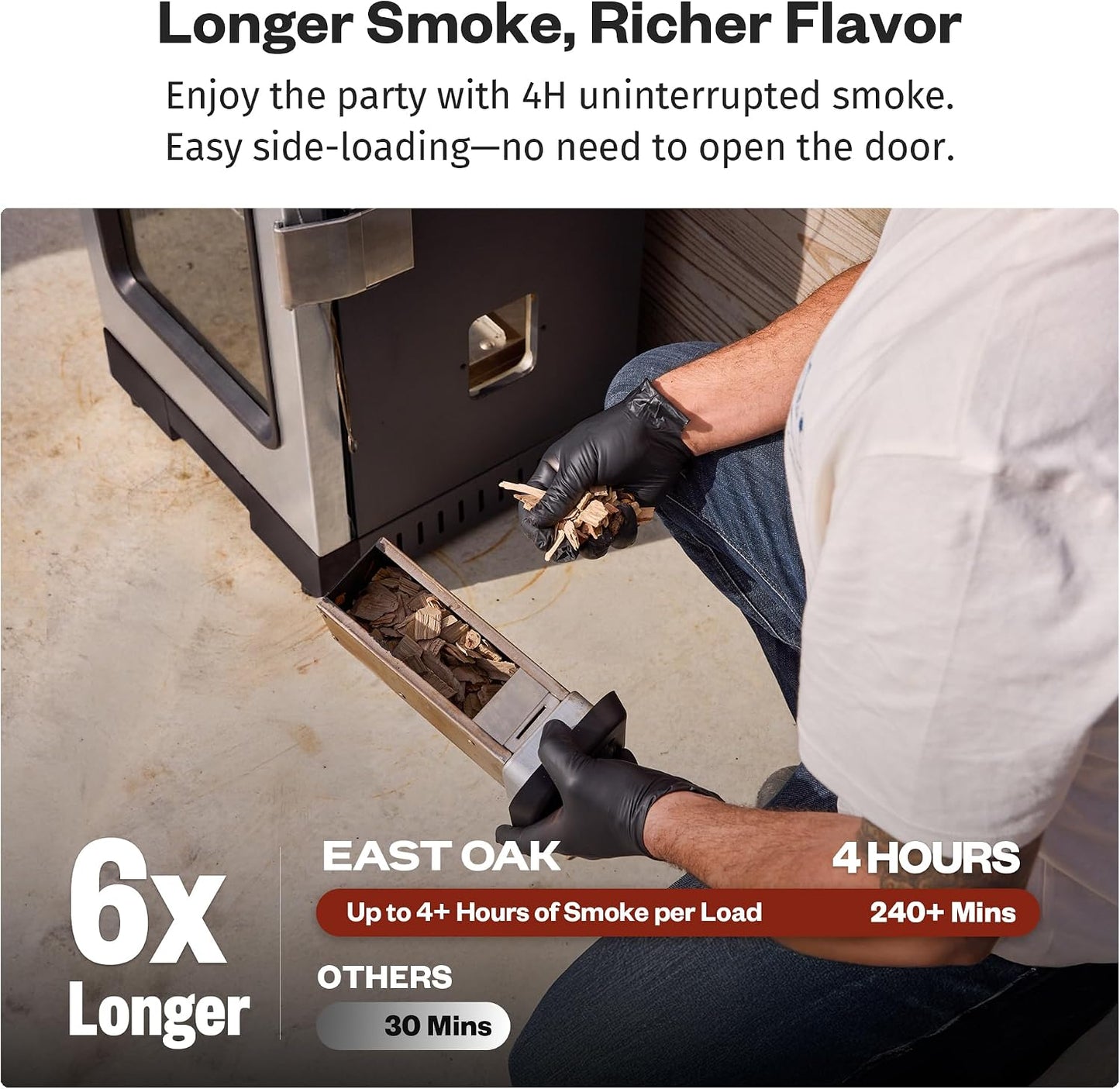 30" Electric Smoker, Mist Silver