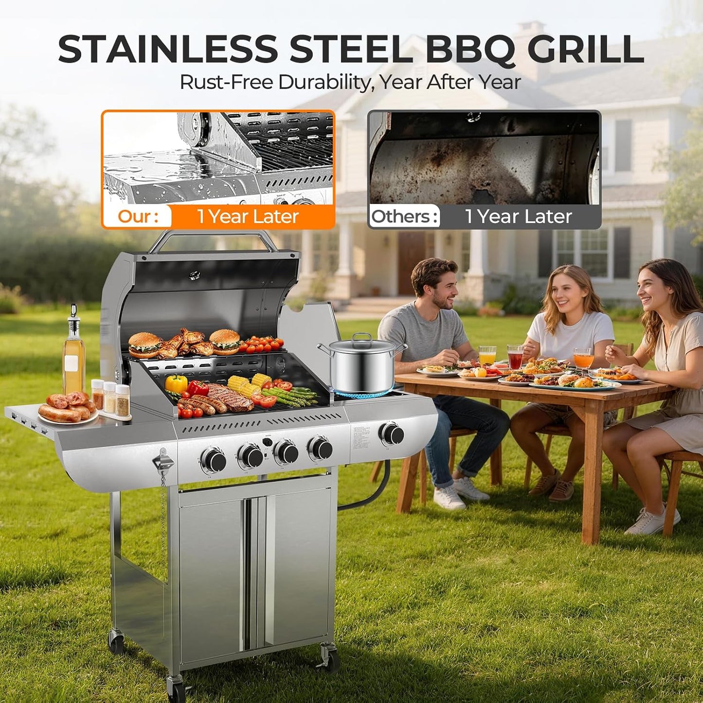 4-Burner Gas Grill