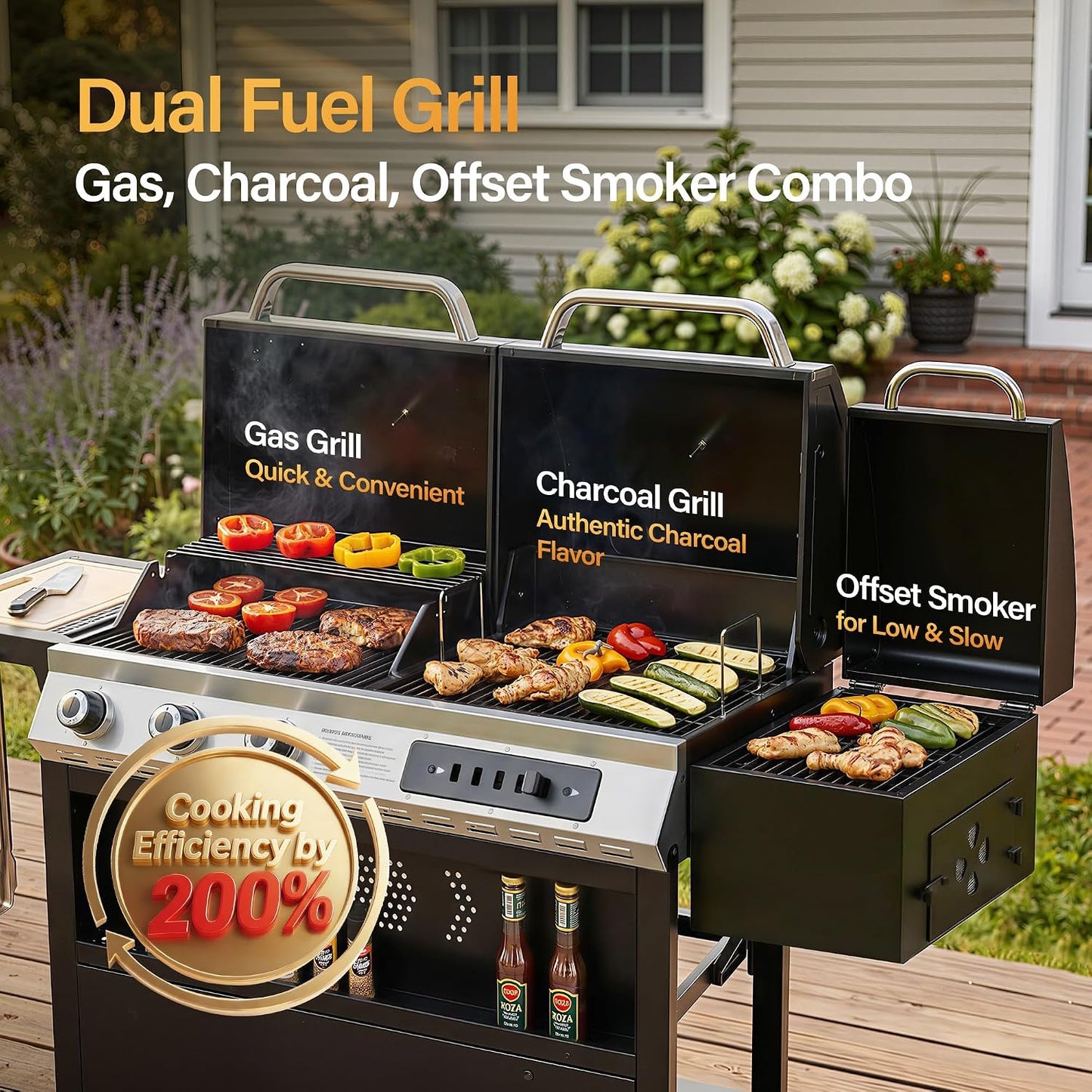 3-Burner Combo Grill