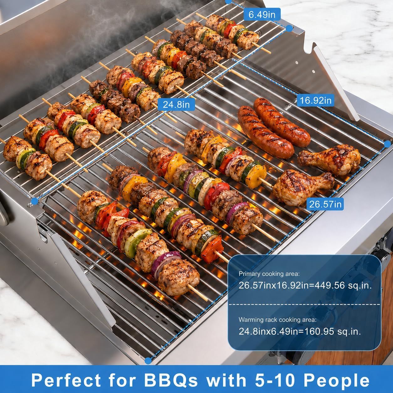 28-Inch 4-Burner Combo Grill