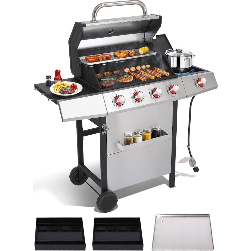 5-Burner 4-in-1 Combo Grill