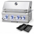 28-Inch 4-Burner Combo Grill