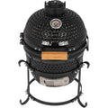 13" Ceramic Kamado Charcoal Grill, Black