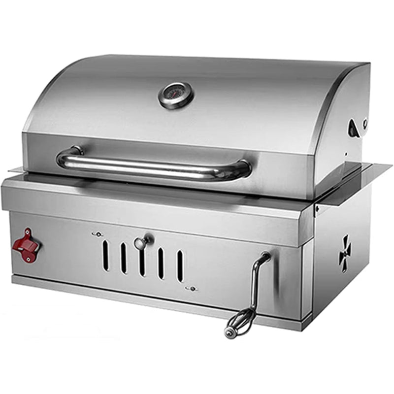 Large Built In 28 Inch Charcoal BBQ Grill