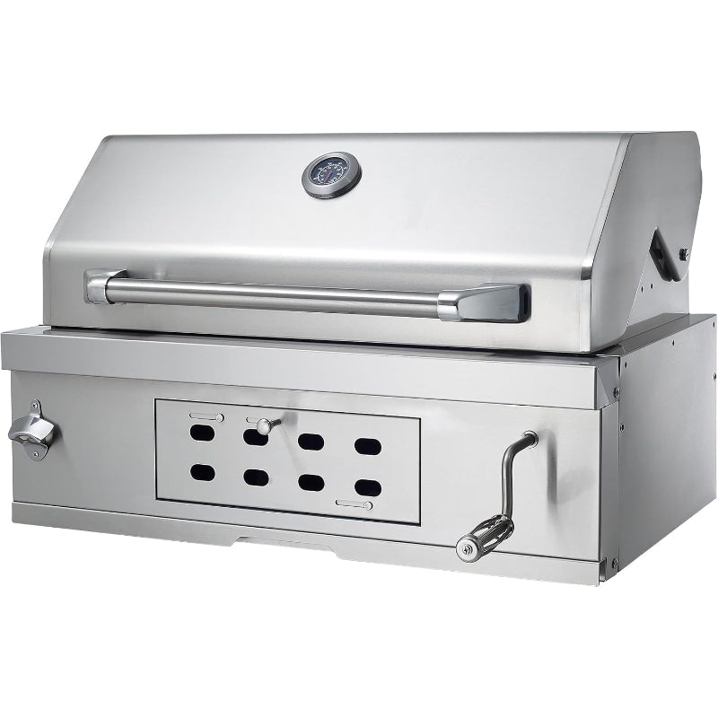 28 Inch Built In Large Charcoal BBQ Grill