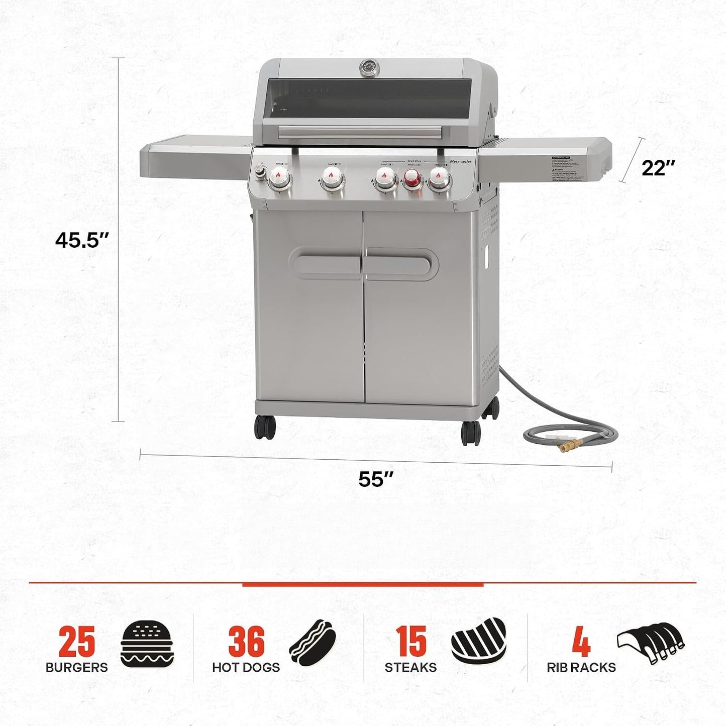 4+1 Burner Natural Gas Grill