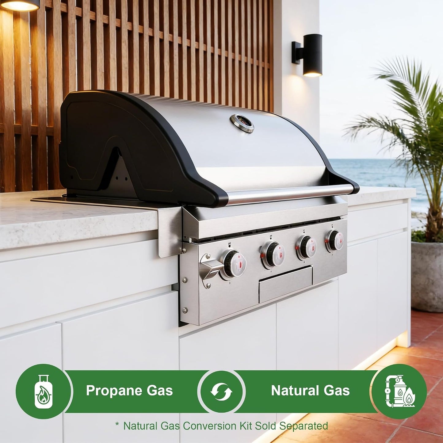 30-Inch 4-Burner Built-In Gas Grill Head